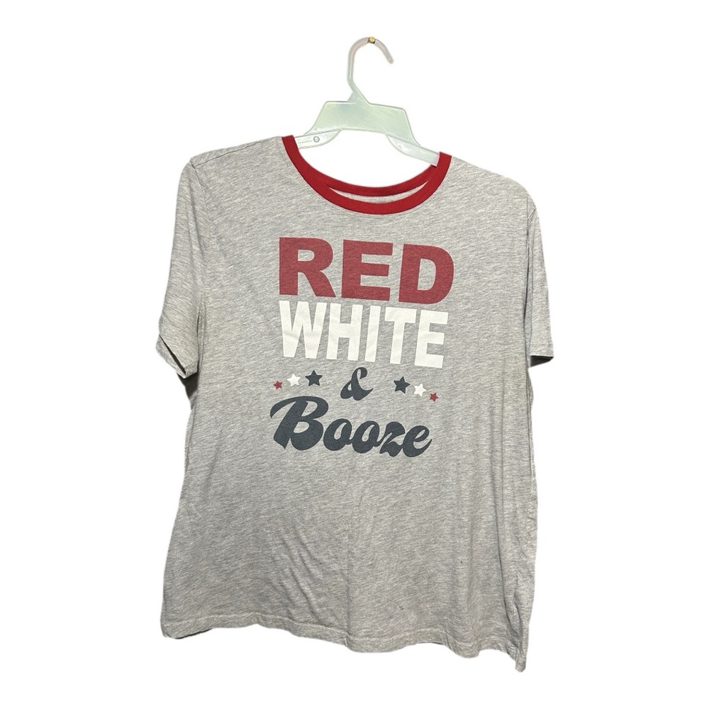 Gray 4th Of July Graphic Tee